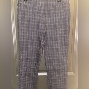 Plaid Skinny Dress Pants